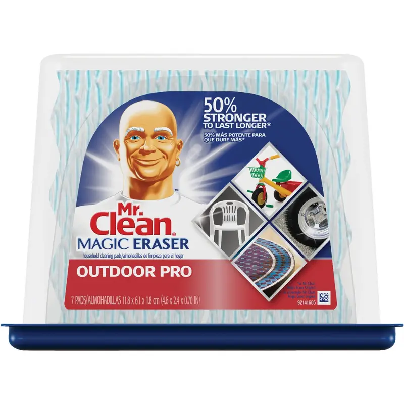 Mr. Clean Magic Eraser Outdoor Pro – Green Apple Scented Cleansing Pads (7 Count) 1