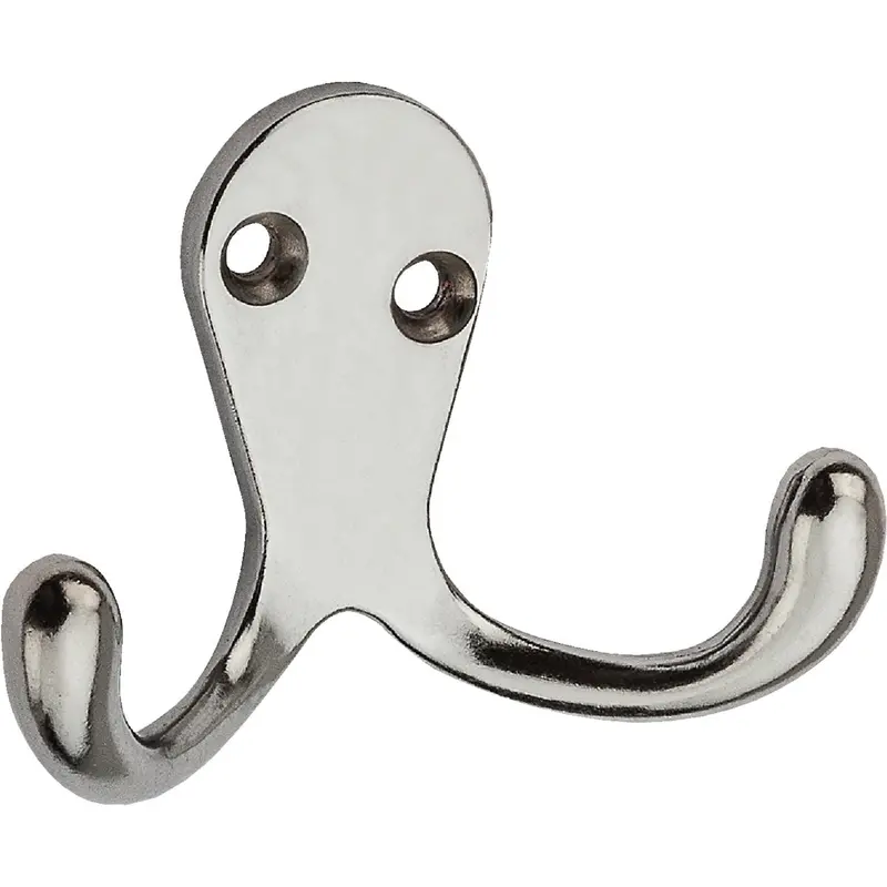 National Satin Chrome Double Wardrobe Hook – Pack Of 2 1