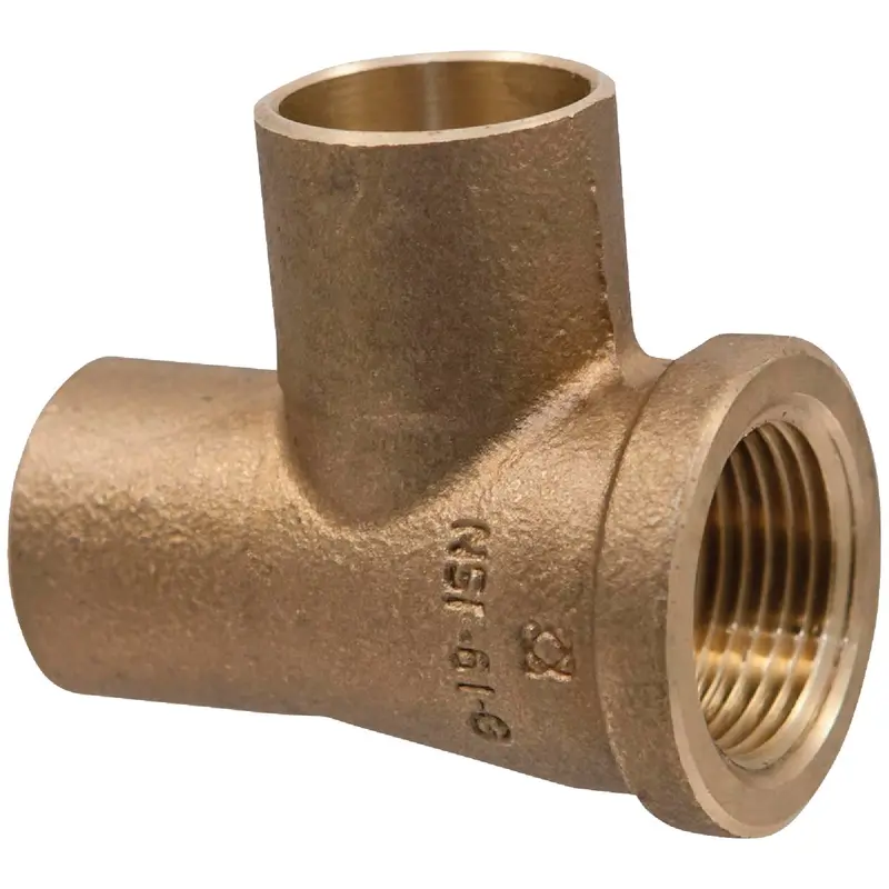 Nibco Low-Lead Brass Reducing Copper Tee – 3/4" C X 1/2" F X 3/4" C 1