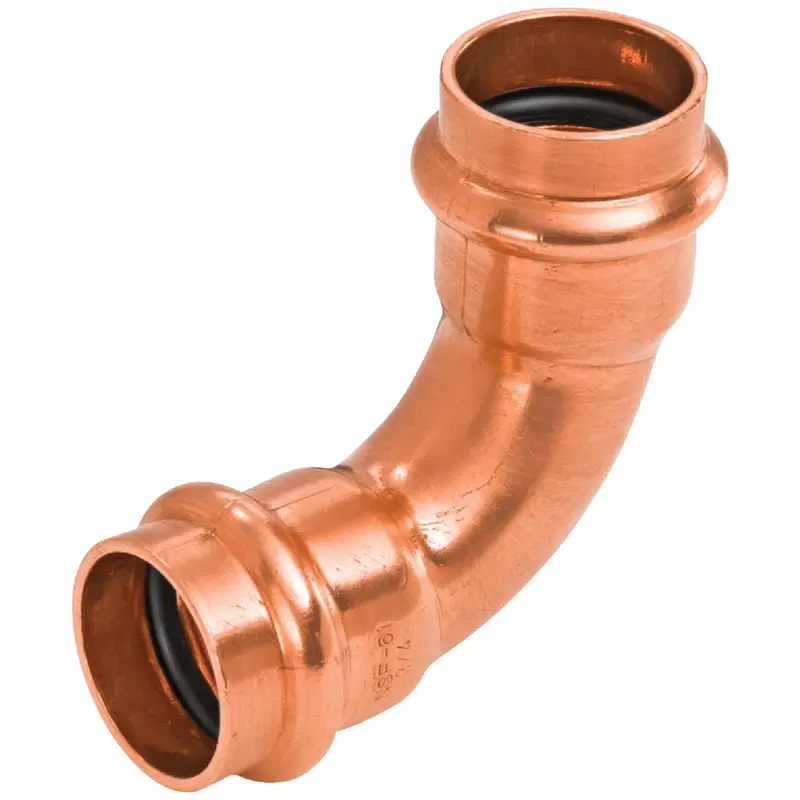 Nibco Press-Fit Copper Elbow – 1/2", Long Radius 90° (1/4 Bend) 1