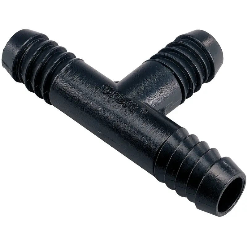Orbit Barbed Plastic Tee Fitting – 1/2" High-Impact Pvc Connector For Irrigation And Plumbing 1