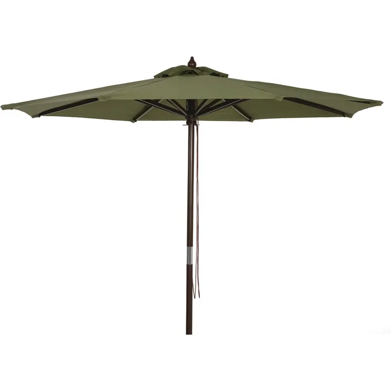 Outdoor Expressions 7.5-Foot Heather Green Pulley Market Umbrella With Chrome Hardware 1