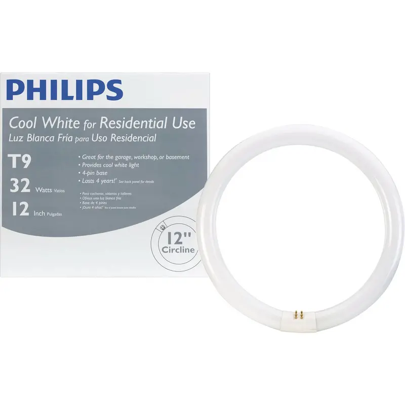 Philips T9 Circline Fluorescent Bulb – 32W, 12 In, Cool White, 4-Pin Base 1