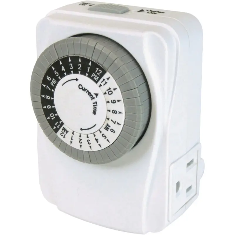 Prime Heavy-Duty 24-Hour Electromechanical Timer – 125V Indoor Use 1