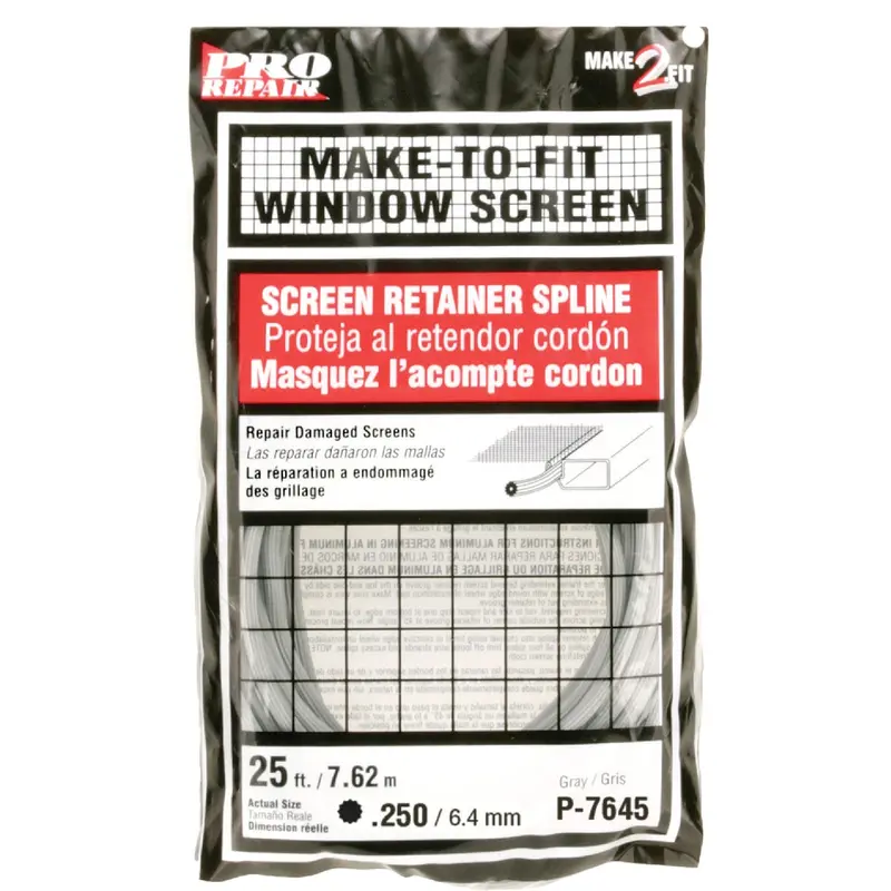 Prime-Line Gray Vinyl Screen Spline (1/4" Dia. × 25 Ft.) 1