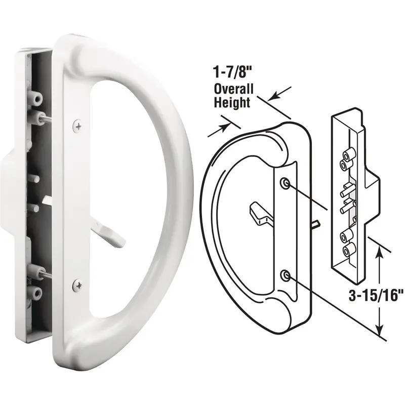 Prime-Line Sliding Patio Door Handle Set – Standard Reversible Surface Mount 1