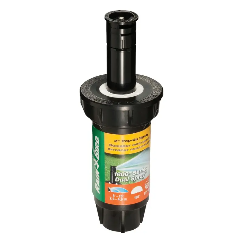 Rain Bird Dual Spray Pop-Up Sprinkler Head – 2" Half-Circle, Built-In Pressure Regulator 1