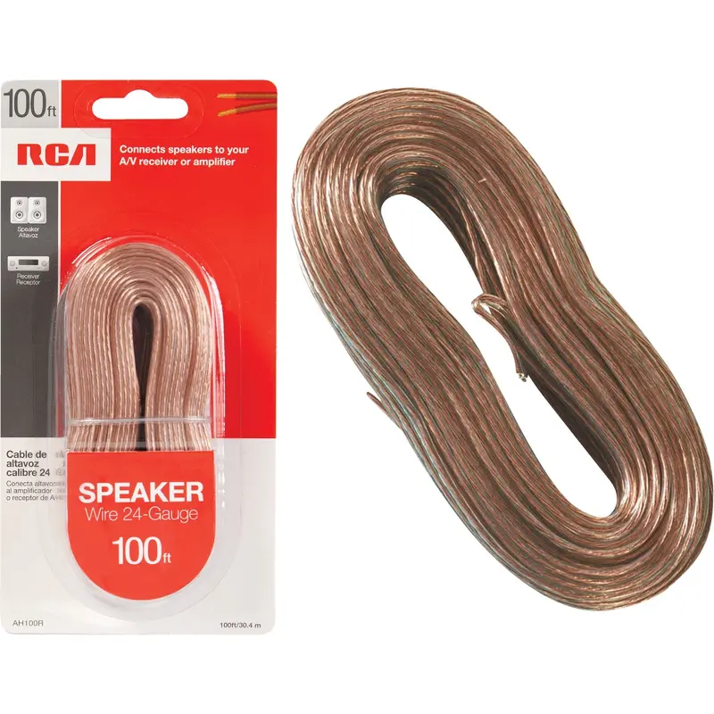 Rca 100-Foot 24-Awg Stranded Speaker Wire – Dual-Conductor Cable For Home Audio 1