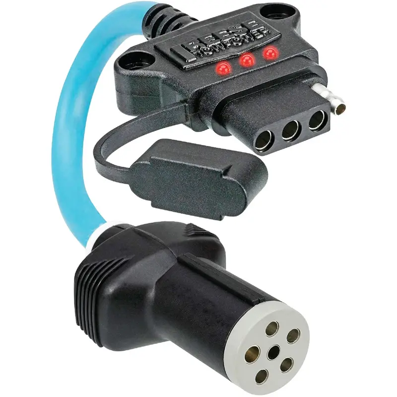 Reese Towpower 6-Pin To 4-Flat Trailer Wiring Adapter – Flex Plug-In With Built-In Led Tester 1