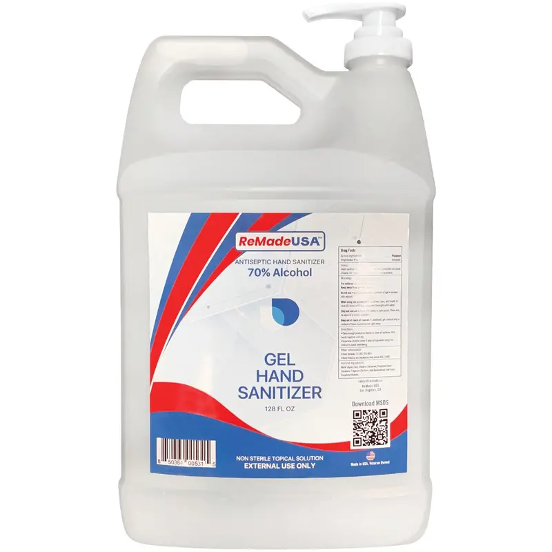 Remadeusa Scented Gel Hand Sanitizer – 1 Gal, 70% Alcohol, Pump Dispenser 1