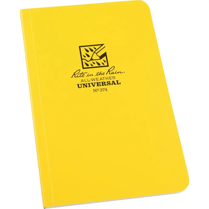 Rite In The Rain All-Weather Notebook – 64-Sheet Yellow Soft Cover, 4-5/8" X 7-1/4" 1