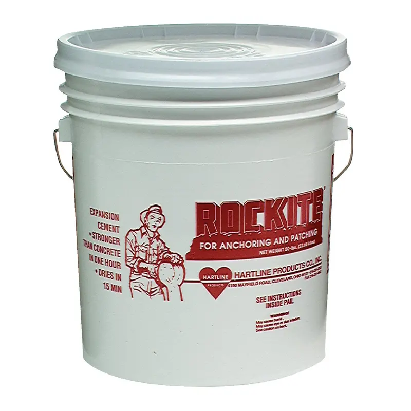 Rockite Hydraulic Cement – 50 Lb Plastic Pail Fast-Setting Repair Compound 1