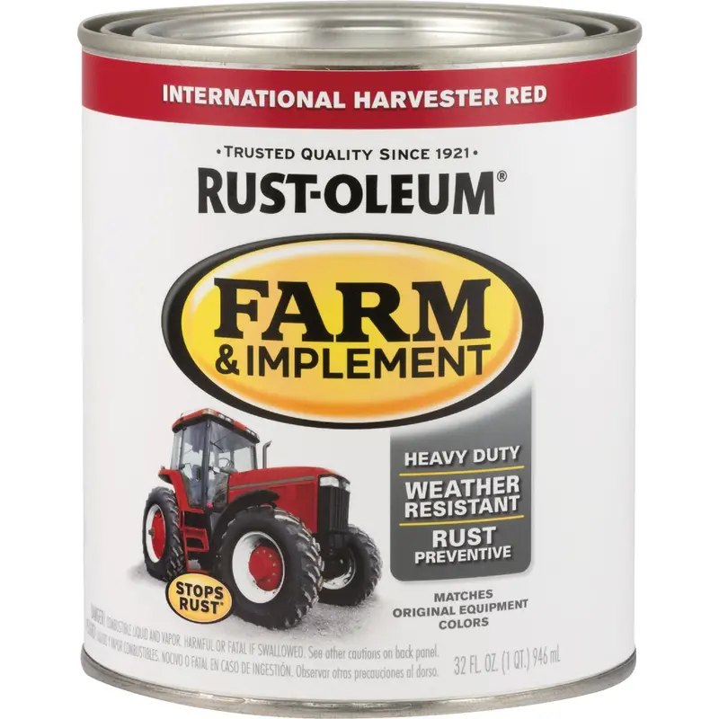 Rust-Oleum International Harvester Red Gloss Enamel – 1-Quart Farm & Equipment Paint 1