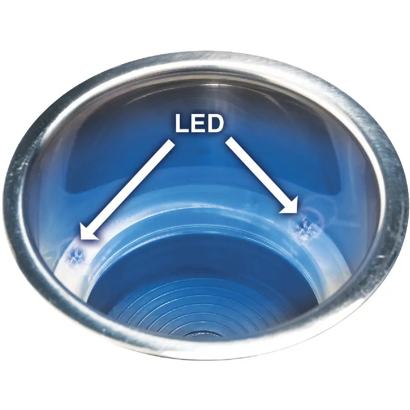 Seachoice Stainless Steel Led Drink Holder – Blue Illuminated Cup Mount 1