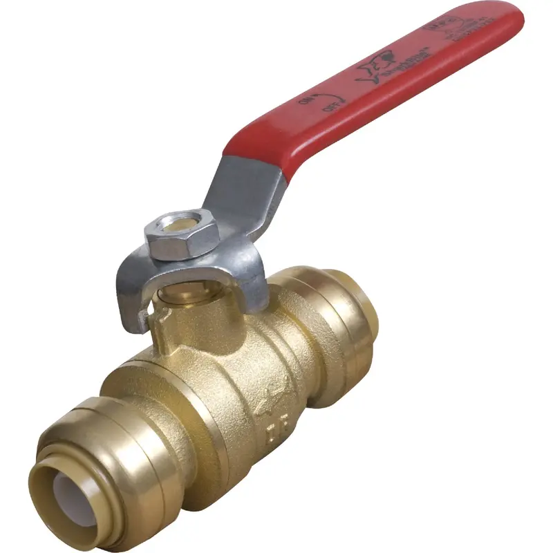 Sharkbite 1-Inch Brass Push-To-Connect Ball Valve – Lead-Free Plumbing Shutoff Fitting 1