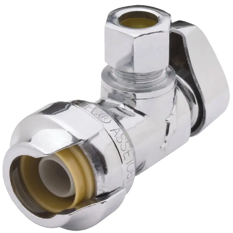 Sharkbite Quick-Connect Angle Valve – 1/2-Inch Sweat X 3/8-Inch Od Compression 1