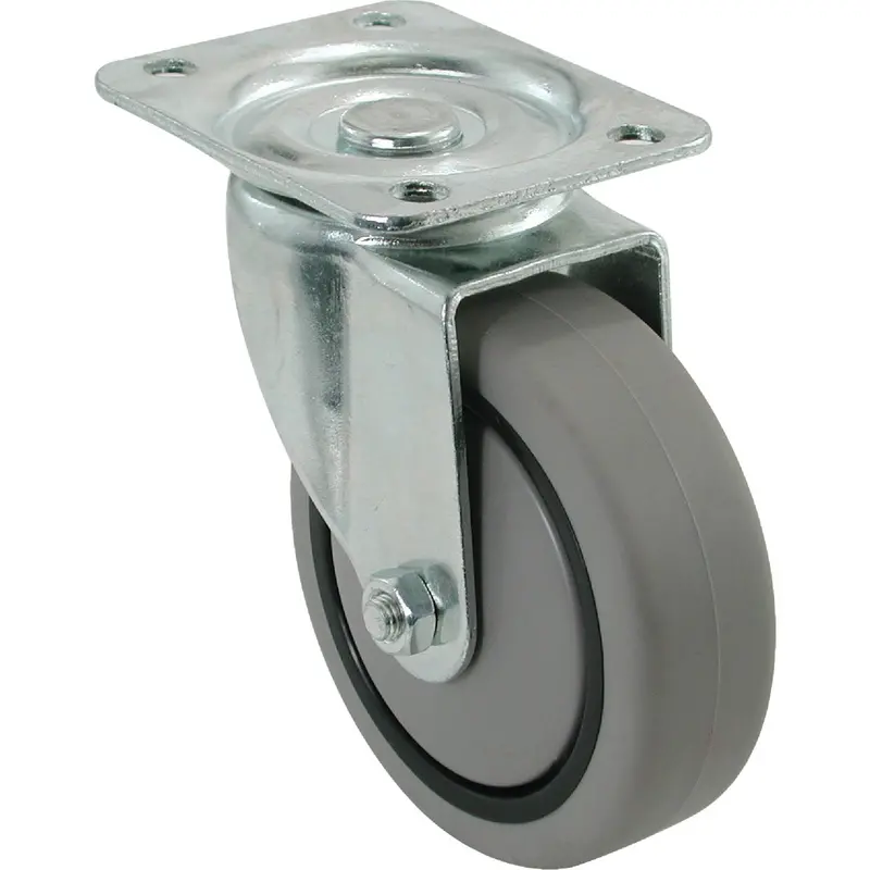 Shepherd 4-Inch Thermoplastic Swivel Plate Caster With Mounting Hardware 1