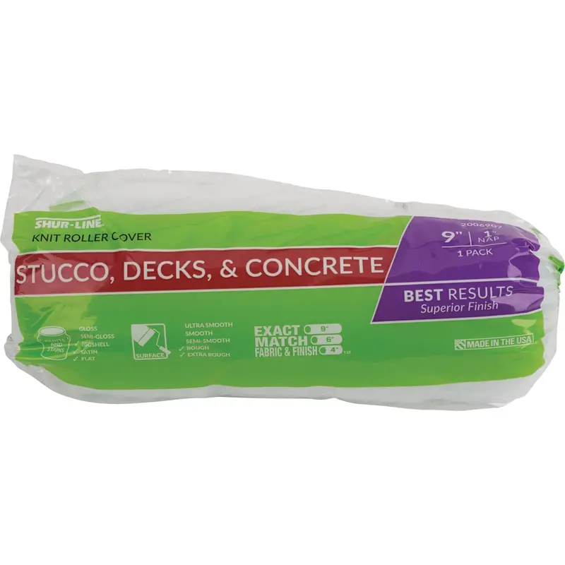 Shur-Line Shur-Flow 9-Inch Knit Roller Cover For Paint & Primer – 1-Inch Nap 1