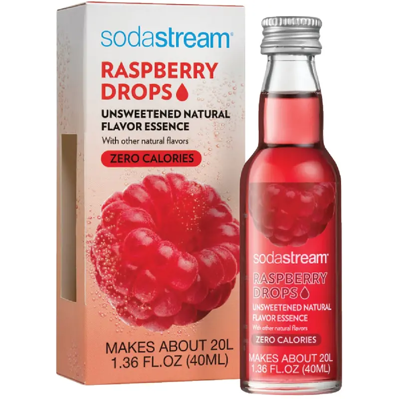 Sodastream Raspberry Fruit Drops – 1.36-Ounce Sparkling Water Flavor Concentrate 1