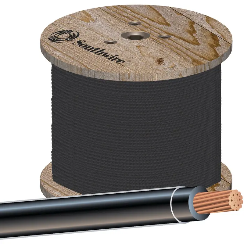 Southwire 500-Foot Spool Of 14 Awg Stranded Black Thhn Electrical Wire 1