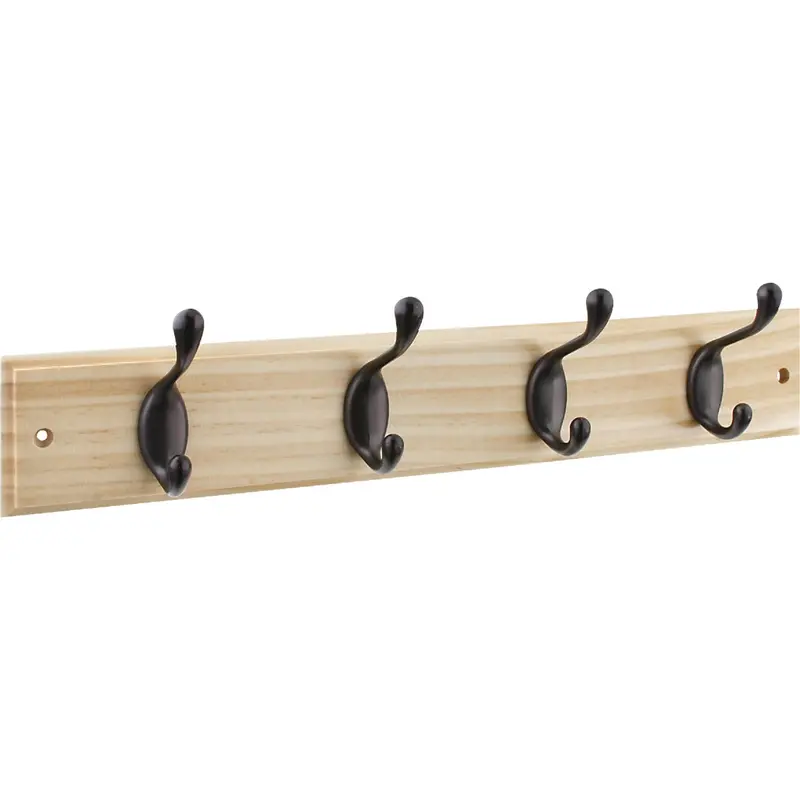 Stanley Oil-Rubbed Bronze Hook Rail – 18" Wall-Mount Organizer 1