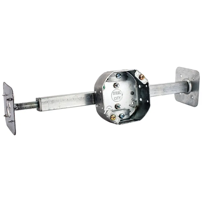Steel City Old-Work Ceiling Fan Box – 4-Inch Octagon With Built-In Brace 1