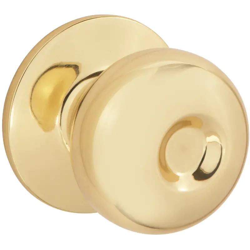 Steel Pro Polished Brass Interior Door Knob – Hall & Closet Passage Style 1