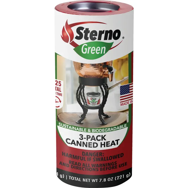 Sterno Canned Heat Gel Fuel – 2.6-Ounce Can, 3-Pack For Camping & Cooking 1