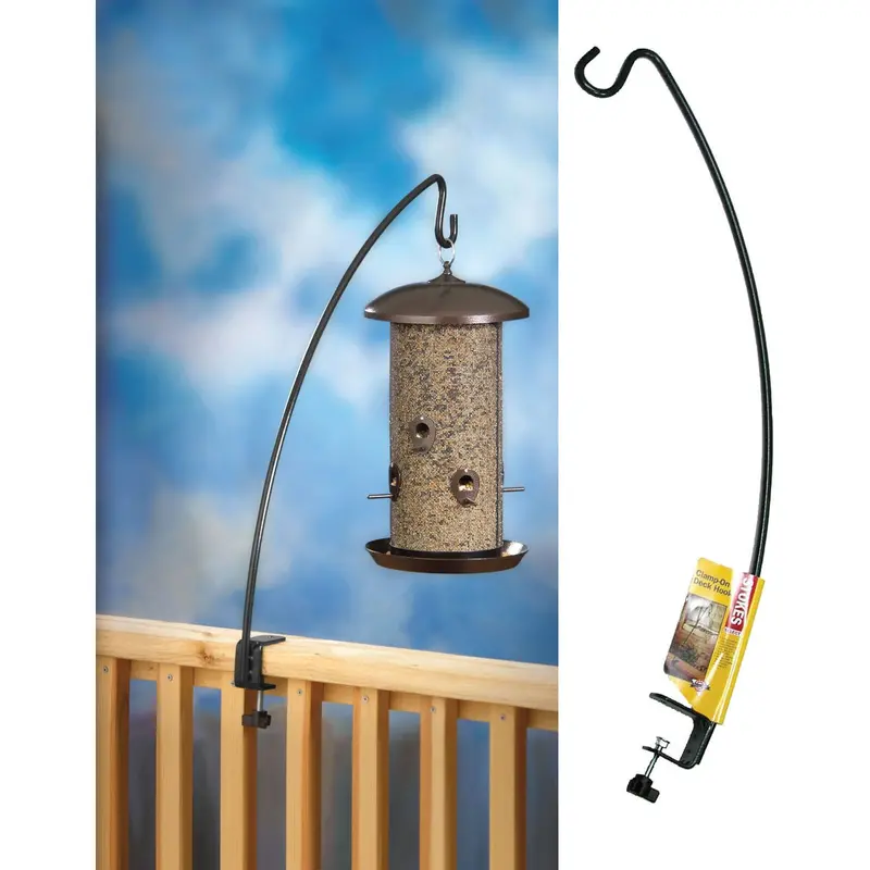 Stokes Select 33-Inch Black Deck-Mount Bird Feeder Hook With Clamp 1