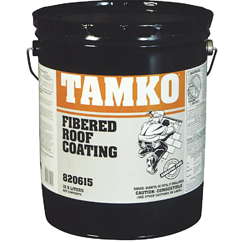 Tamko Fibered Asphalt Roof Coating – 5-Gallon Protective Sealant 1