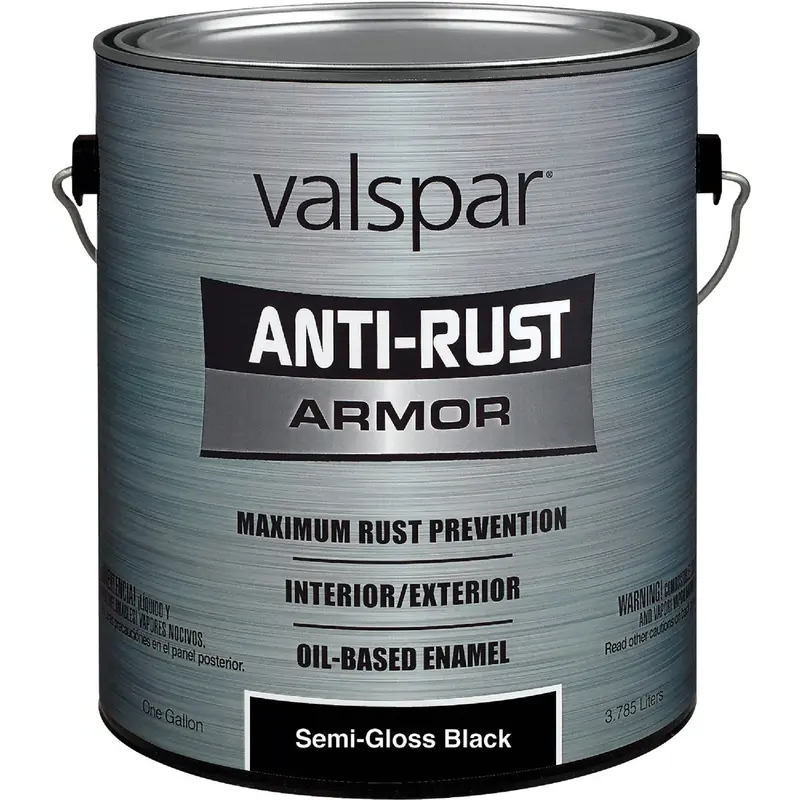 Valspar Armor Rust Control Enamel – Oil-Based Semi-Gloss Black Paint, 1-Gallon Can 1