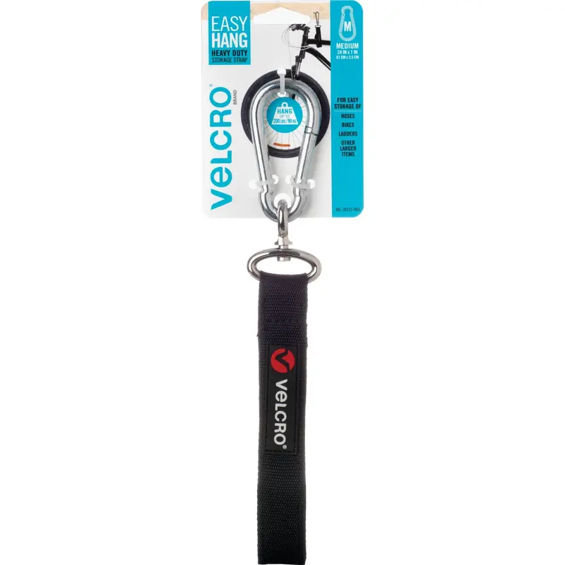 Velcro Brand Easy Hang Heavy-Duty Strap – 24" X 1", 200 Lb Capacity, Black 1