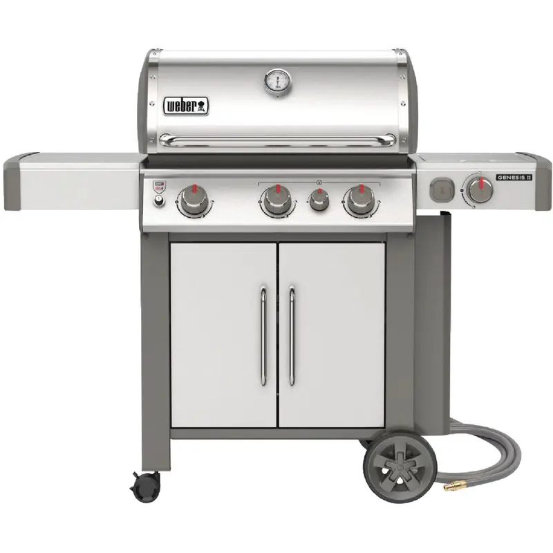 Weber Genesis Ii S-335 Natural Gas Grill – 3-Burner Stainless Steel Model With 12,000 Btu Side Burner 1